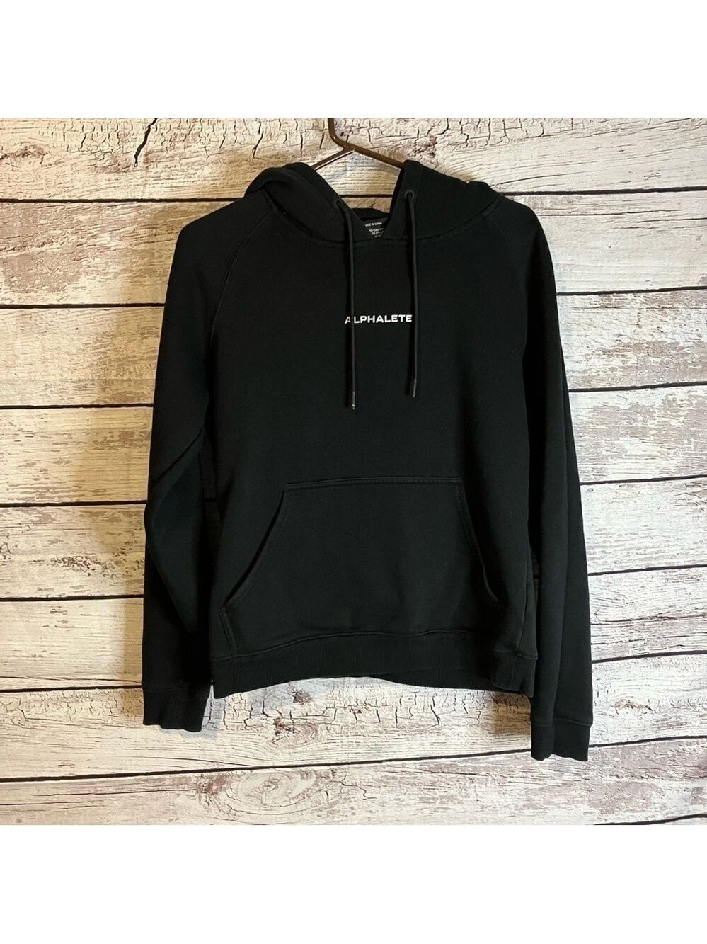 Alphalete Logo Embossed Hoodie In Black